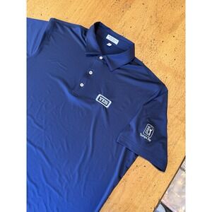 Peter Millar Mens Large Blue Summer Comfort TV Yes Sports Network Tampa Bay